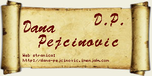 Dana Pejčinović vizit kartica
